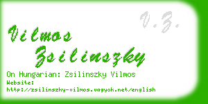 vilmos zsilinszky business card